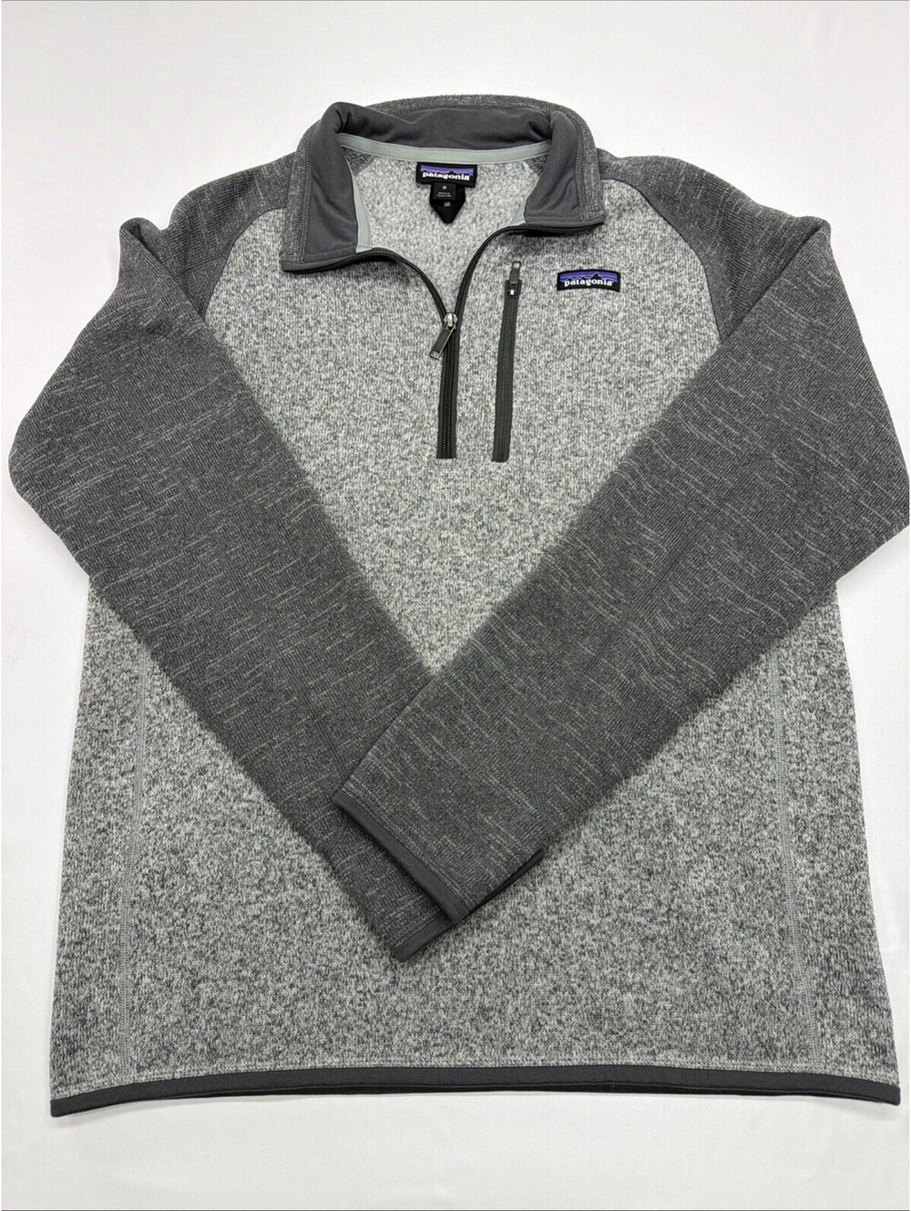Patagonia Mens Gray Long Sleeve 1/4 Zip Pullover Better Sweater Size Medium - Picture 2 of 6